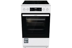 Gorenje GECS5C 60 WPA Elektro-Standherd mit Glaskeramik-Kochfeld / 50cm / 70 Liter/GentleClose/Schnellaufheizung/AirFry/Extra