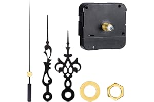 REYOK 3 Sets Mécanisme de Mouvement d'Horloge de Pendule Quartz de Horloge Mouvement Silencieux DIY Montre Pièces Mécanisme Réparation Outils Noir, 0.73 Longueur Pouces