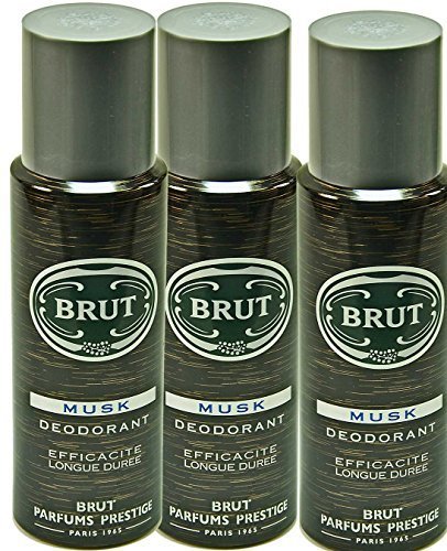 Brut (Pack de 3) Musk Desodorante Body Spray x 200 ml