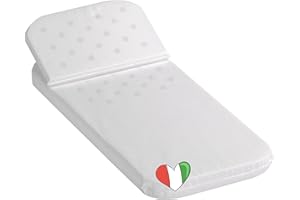 CANGOO CARE Completo Materasso Rettangolare E Cuscino Culla, Compatibile Next2Me, Fori Di Sicurezza Traspiranti, Federa In Cotone 100%, Anallergico, Antibatterico, Sfoderabile, 83x50x5, Made In Italy