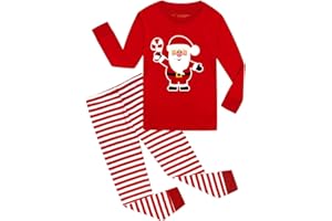 GRPSKCOS Girls Christmas Pajamas Toddler Kids Pjs Girls Boys Santa Claus Pajamas Winter Sleepwear Children Clothes 2-12 Years