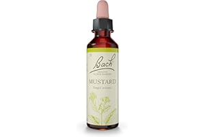 BACH FLOWER REMEDIES Bach Original Flower Remedies (Mustard) Live The Day, Stay Joyful, Emotional Wellness, Natural Flower Essence, 20ml