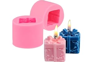 Demarsen Moule à Bougie en Silicone 2 Pièces 3D Moules Bougies pour Bougie Parfumée,Artisanat Cadeau Bricolage,Maison Décoration