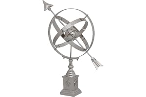 Solur 59cm aluminium förnicklad hus trädgård dekoration nostalgi antik stil