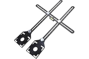 BIlinli Aluminum Alloy Multi Angle Measuring Six-Fold Ruler Positional Locator Universal Trepanning Lineation Tile Glass Punching Tool