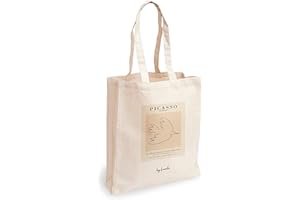 Loxato Bolsa Tela Tote Bag Tela Bolsos Bandolera Mujer Bolsas de Algodón Natural 100% Bolsas Reutilizables Extra Ancho 8cm Asas Largas 70cm 220 gr/m2 Bolsas de Tela Bonitas Bolsas de Tela Grande