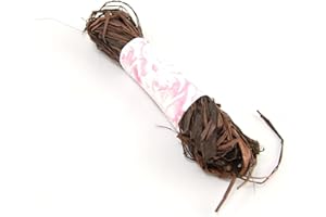MEENA SUPPLIES Small Hank of Natural Raffia Dried Craft Sisal Bundle Coloured[Dark Brown]