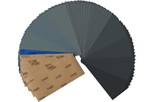 Schleifpapier-Set 12 Blätter – Nass/Trocken, Körnung 400 Bis 1500, 22,9x9,1 Cm