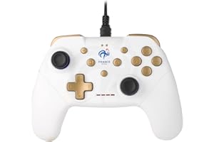 Konix FFF Manette filaire pour Nintendo Switch, Switch 2 et PC - Fonction vibration - Câble 3 m - Blanc