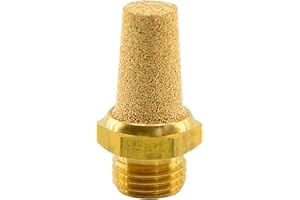 FS FITTINGSTORE Silencer made of sintered bronze with brass thread compressed air (G 1/8 inch)