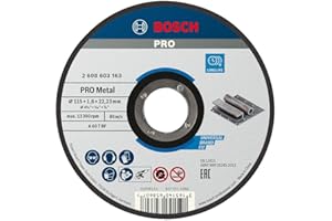 Bosch Accessories 2608603163 Disque à tronçonner à moyeu plat standard for metal A 60 T BF 115 mm 22,23 mm 1,6 mm Gris