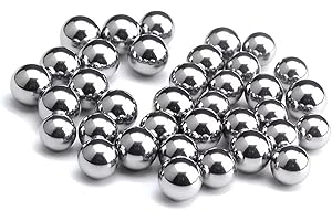 SYDARSYN Bolas de Precisión, Bolas de Cojinete, Esferas de Acero Inoxidable Bolas de Acero 6mm (100 Piezas)