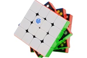 BUKEFUNO GAN 460 M 4x4x4 Würfel Puzzle Stickerless Gans 460M 4x4 Magnetisches Geschwindigkeitspuzzle GAN460 Würfel