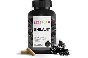 ‎LEBEPUR Lebepur Shilajit Kapseln 120 Stück – 1000mg Shilajit Extrakt, 4:1 Extrakt, Vegan, Himalaya-Ursprung, Mineralienpräparat, Laborgeprüfte Qualität