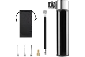 VAKLER Pompe à Ballon avec 3 Aiguilles, Bille Pompe Portable pour gonflage Rapide des Ballons Avec sac de rangement pour Balle d'exercice Basket-Ball Football Balle de Plage Balle de Yoga Balles De Sport