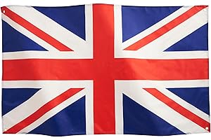 Runesol Wielka Brytania, flaga Union Jack 3x5, 91x152cm, Wielka Brytania, 4 przelotki, oczko w każdym rogu, UK Royal Celebrations, flagi premium, wodoodporne, wewnątrz, na zewnątrz