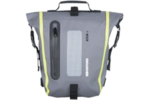 Oxford Aqua T8 Motorcycle Tail Bag Black/Grey/Fluo Waterproof Bike Luggage 8 Litre (OL465)