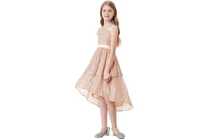 LOLANTA Dziewczyny Cekiny Sukienka Elegancka Księżniczka Sukienka Imprezowa Musująca Bez Rękawów Pasek Na Ramię Sukienki