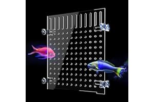 Cuyacili Aquarium Séparateur Diviseur Acrylique Aquarium Splitter avec 8 ventouses Accessoires Fournitures d'Aquarium Plaque Transparente pour séparateur de Poisson 25x30 cm