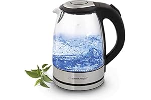 ESPERANZA Yosemite czajnik elektryczny 1,7 l, szklany ze światłem LED