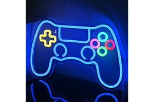 ‎LOOKLIGHT Looklight Gamer-Neonschild Gamepad-förmiges Neonschild für Gamer-Raumdekoration Gaming-Neonschilder für Teenager-Jungenzimmer dimmbares Neon-Gaming-Schild für Gaming-Wand Geschenke für Freund Ehemann