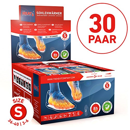 The-HEAT-company-Sohlenwrmer-8-Stunden-Wrmedauer-Wrmesohle-Fuwrmer-Schuhheizung-Fuheizung-SMALL-Grsse-36-40-Vorratsbox-30-Paar