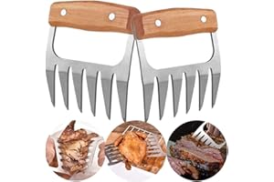 OPACELUUK Garras trituradoras de carne, garras de oso de acero inoxidable tiradas de carne de cerdo trituradora de carne de cerdo, horquillas de trituración de garras de barbacoa, no se enredan fácilmente