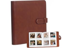 AISNYHO Kwadratowy album fotograficzny do aparatu Fujifilm Instax Square SQ40/SQ1/SQ6/SQ10/SQ20/SP-3 (brązowy)