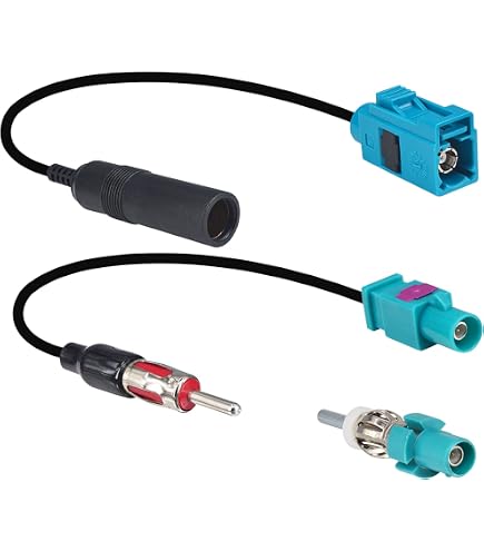 Adaptador De Antena Estéreo Para Coche, Conector De Radio Fm Am Convertidor De Enchufe De Antena Fakra A Din Para Recepcion De Coche