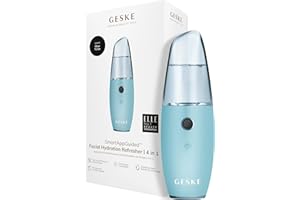GESKE | SmartAppGuided™ Facial Hydration Refresher | 4 in 1 | Wasserzerstäuber | Gesichtsdampfer | Wasserspray | Face Mister | Gesichtsreinigungsgerät | Sprühnebler | Kosmetik | natürlicher Glow