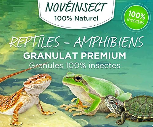 Food for Reptiles, Tortoises, Salamander, Frogs 100% Insect Granules – 110 grams