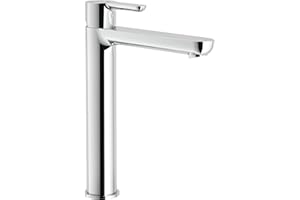 Nobili rubinetterie ABE87128/2CR ABC Miscelatore Monocomando per Lavabo a Bacinella, Scarico Automatico a Risparmio Energetico, Cromo