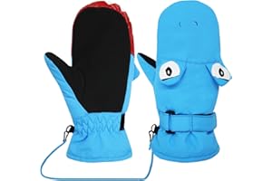 ‎LOVMEAD LOVMEAD Skihandschuhe Kinder Winter Fäustlinge Handschuhe Jungen Mädchen 1-10 Jahre Warm wasserdichte Winddichte Handschuhe Kleinkind für Schnee Snowboarden Skifahren Laufen Radfahren