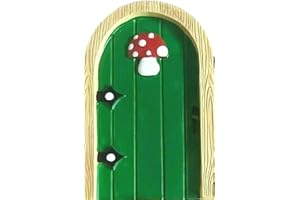 BZB Enchanted Miniature World Fairy Door - Garden Home Indoor Outdoor Ornament - 8 designs - 12cm (green toadstool)
