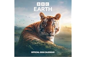 2026 CALENDAR BBC EARTH MONTH TO VIEW SQUARE WALL CALENDAR OFFICIAL PRODUCT