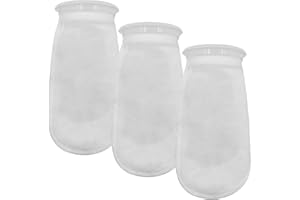 AYWFEY 3 calzini filtranti ad anello da 10 cm, 200 micron, calzini in feltro per acquari d'acqua dolce e salata, per acquari d'acqua dolce e salata, calzini filtranti per pozzetto, uso in stagni traboccanti,