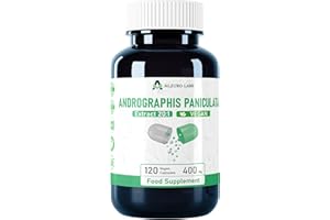 Alzuro Labs Andrographis Paniculata | 8.000mg Äquivalent (400mg 20:1 Kalmegh Extrakt, 10% Andrographolides) | 120 Vegane Kapseln | Hochdosiert | 4-Monatsvorrat | Laborgeprüft | GMP-zertifiziert