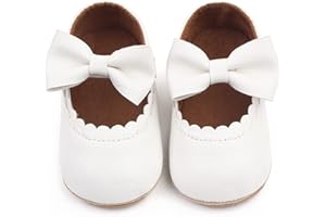 SOOUICKER Baby Shoes 12-18 Months Girls First Walkers Princess Wedding Christening Shoes Newborn Infant Crib Shoes Mary Jane Shoes