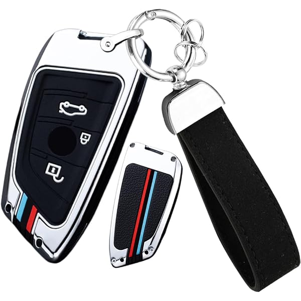ATFIGII Guscio chiave compatibile con BMW X1 Msport X2 X5 G05 M60i X5M X6 X7 740i X3 M50 540i 2024 2025 2026 chiave auto cover silicone protezione chiave portachiavi C nero blu