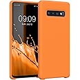 kwmobile Case Compatible with Samsung Galaxy S10 Case - TPU Silicone Phone Cover with Soft Finish - Fruity Orange