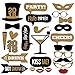 Produktbild 2018 frohes neues Jahr Party Lustige Foto Requisiten, Sunbeter 26 Stücke DIY Kit Photo Booth Shiny Requisiten für Silvester Party Supplies