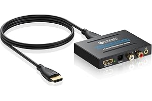 eSynic Professional HDMI Audio Extractor 4K HDMI Optical Adapter Audio Splitter with SPDIF,L/R and 3.5mm Output for PCM2.0,Dolby, DTS5.1 for Firestick Blu-ray Player ect(NOT for hdmi EARC ARC)