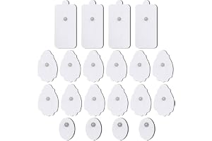 YARDHOBI TENS/EMS Unit Replacement Pads, 20 Pack 3.5mm Snap Electrode Pads for Electrotherapy, Long-Lasting Snap Electrodes, TENS Unit Pads, Reuse More Than 35 Times, Compatible with Belifu