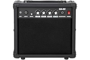 LALAHO Electric Guitar Combo Amp, Portable Volume, Treble, Bass, and Middle Controls Amplifier with Headphone Jack Ideal for Practice and Performances Lightweight Compact, Black