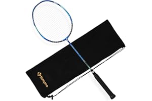KUMPOO Badminton Racket Professional | Carbon Fiber Badminton Racket Set with Grip&Bag Pro Badminton Racquet Lightweight for Beginner, Intermediate Players Outdoor Games