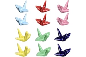 YouYuer 12 Pezzi Poggia Bacchette in Ceramica,Bacchette di Riposo,Poggia Supporto Bacchette,Bacchette da Appoggio Porta Cucchiaio Porta Forchette per Bacchette,Forchette,Cucchia