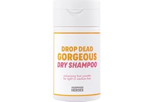 Handmade Heroes - Shampoing Sec Drop Dead Gorgeous, Non Aérosol, 50g | 100% Naturel et Vegan | Poudre Pour Cheveux Volumisante, Soins des Cheveux Femmes, Hommes | Pour les cheveux blonds Léger à moyen