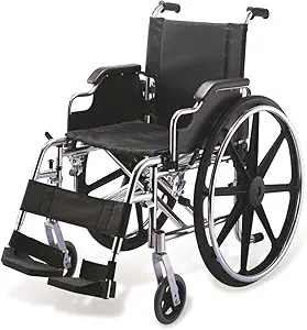 EASYCARE Aluminum Wheelchair with Nylon Seat (Weight Capacity : 100kgs)