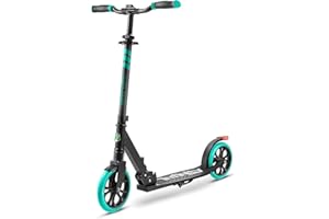 Serenelife Trottinette Freestyle, Trottinette Adulte et ado - Hauteur Réglable, Scooter Tout Terrain avec Grande Roues et Suspension, Manœuvre Facile et Pliable