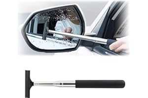 FINEVERNEK Telescopica per Raschietto Auto,Raschietto per Pulire gli Specchietti Retrovisori,Manico Telescopico Estensibile da 21 a 98 cm